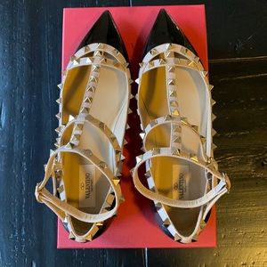 Valentino Cage Rockstud ballet flat